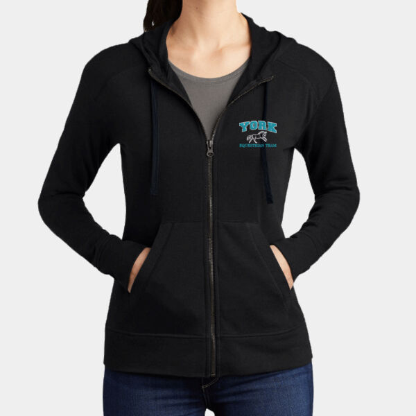 Ladies PosiCharge ® Tri-Blend Wicking Fleece Full-Zip Hooded Jacket Thumbnail